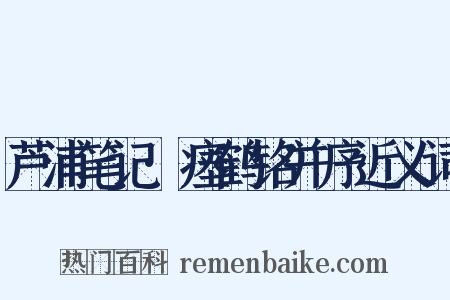 芦浦笔记·瘗鹤铭并序近义词是什么意思的图片